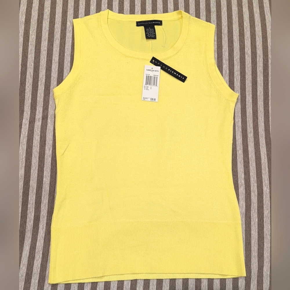 NWT Women's Knit Tank Top in Yellow